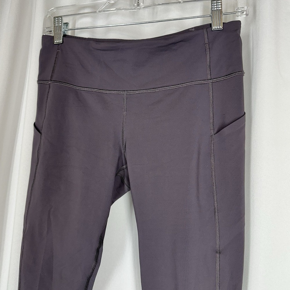 Lululemon Pace Rival Cropped Leggings Sz 6 Vintage Grape Pockets Pants Yoga Run - Picture 3 of 15